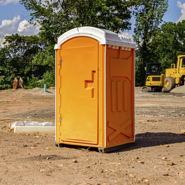 can i customize the exterior of the portable toilets with my event logo or branding in Platteville WI